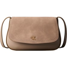 Calvin Klein %51 Geri Dönüştürülmüş Polyester, %49 Poliüretan Vizon Kadın Çapraz Çanta LV04F3408GVFU