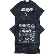 Fuddy Moda Unisex Solana Imani Rowe Sırt Baskılı Yıkamalı T-Shirt, Oversize Sza Temalı Retro Tişört