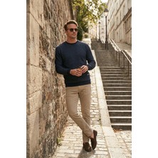 Buratti Slim Fit Bisiklet Yaka Pamuklu Kazak Erkek Kazak 456201