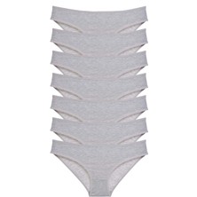 Moda Şahsenem 7 Adet Süper Eko Set Likralı Kadın Slip Külot Gri