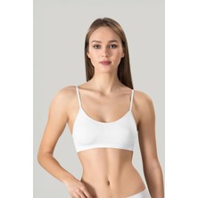 Moda Şahsenem Kadın Ince Askılı Pedli Büstiyer Yarım Atlet Sütyen 3'lü Set