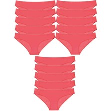 Moda Şahsenem 15 Adet Süper Eko Set Likralı Kadın Slip Külot Fuşya