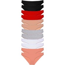 Moda Şahsenem 12 Adet Süper Eko Set Likralı Kadın Slip Külot Set 1