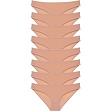 Moda Şahsenem 8 Adet Süper Eko Set Likralı Kadın Slip Külot Ten