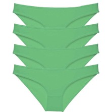 Moda Şahsenem 4 Adet Süper Eko Set Likralı Kadın Slip Külot Yeşil