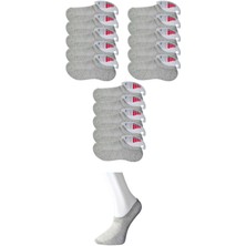 Moda Şahsenem Gri Kadın Görünmez Çorap 15 Çift