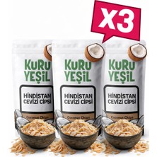 Kuru Yeşil Hindistan Cevizi Cipsi – 300 Gr – Hindistan Cevizi Kurusu – Şeker İlavesiz – Doğal Kurutulmuş Meyve 3x100 Gr