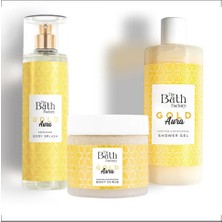 The Bath Factory Gold Aura Duş Jeli + Gold Aura Vücut Spreyi + Gold Aura Vücut Peelingi