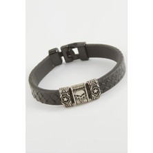 Nacario Kuru Kafa Kaliteli Suni Deri Bileklik