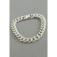 Nacario Xuping Zirkon Taşlı Lüks Zincir Çelik Bileklik