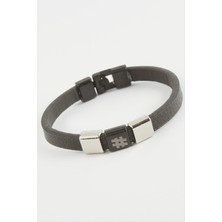 Nacario Kare Kaliteli Suni Deri Bileklik