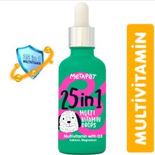 Metapet Köpekler için Premium Multi Vitamin Damla, Doğal ve Organik Içerikli Köpek vitamini, 50 ML