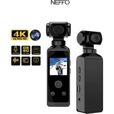 Neffo 5k Taşınabilir Gimbal Aksiyon Kamerası – Ultra Stabil Çekim, Anti-Shake Teknolojisi