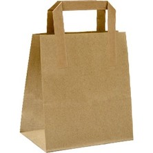 Retapack 27X16X28 Düz Saplı 70GSM Recycle Kraft Kağıt Poşet/hediye Poşeti 10 Adet