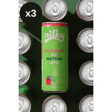 Nilky Yulaf Sütlü Çilekli Matcha Latte 3lü  Paket
