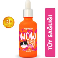 Metapet Tüy Döken Kedilere - Biotin Sağlığı Damlası, Dökülmesi Engelleyici Önleyici, Tüy Dökme için Vitamini