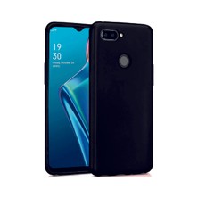 Lenax Leather Oppo A12S Kılıf Kamera Korumalı Silikon Rubber Arka Kapak