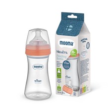 Ebebek Mooma Neutra Tritan Biberon 250 ml 18+ Ay Hızlı Akış Mercan Pembe