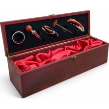 Norino Ahşap Kutulu Şaraplık ve Tirbuşon Seti