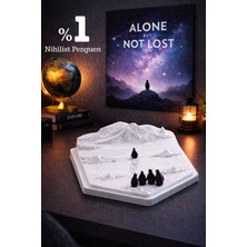 Printella Nihilist Penguen – Kendi Yolunu Seçenlerin Duruşu | Derin Anlamlı Dekoratif Figür