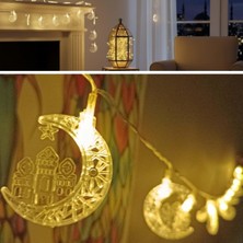 Aylis Hilal ve Cami Şekilli 3.5 Metre USB LED Işık – 20 Led’li Dekoratif Ramazan Dekorasyonu ve Ortam Aydınlatması