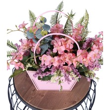 Yapay Çiçek Sitesi Yapay Çiçekli Romantic Çanta Aranjmanı Model 14