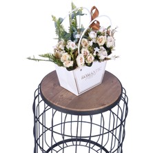 Yapay Çiçek Sitesi Yapay Çiçekli Romantic Çanta Aranjmanı Model 15