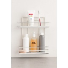 Jasper 5928 Şampuanlık Kristal Lamalı Iki Katlı Beyaz