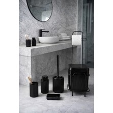 Decorev 6lı Click Kapaklı Standlı Siyah  Banyo Çöp Kovası – Modern ve Şık Tasarım DC-6805