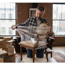 LİNPAŞ BLOWN & CAST EXTRUSION Palet Streç Film 17MIC 50CM x 200MT (Şeffaf) Ultra Güçlü Sarım