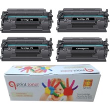 QPrint Canon Çipli CRG070 4'lü Ekonomik Paket Garantili Uyumlu Toner LBP243DW LBP246DW MF461D Muadil Toner