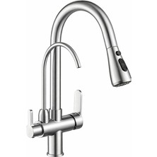 Fleko Dual Inox Spiralli Arıtmalı Mutfak Eviye Bataryası