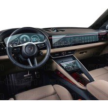 Ael-Tech Porsche Macan Elektrik Uyumlu Dijital Gösterge ,navigasyon ve Vites Etrafı 9h Nano Ekran Koruyucu 3lü Set
