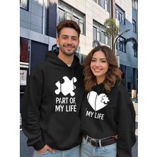 Nevermind Sevgili Çift Kombini 2’li Yapboz Parça Desenli Unisex Sweatshirt – Puzzle Love Tasarımı