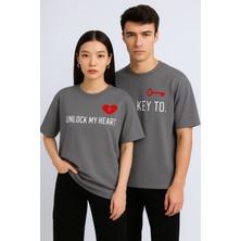 Nevermind Unisex Kadın Erkek The Key To Çift Sevgili T-Shirt 2'li Set Takım