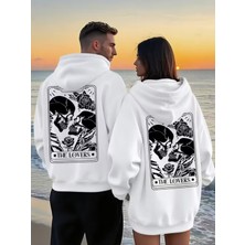 Nevermind Sevgili Çift Kombini 2’li The Lovers Baskılı Unisex Oversize Sweatshirt – Skull Aşk Tasarımı