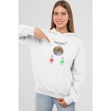 Nevermind Unisex Hampter Is Calling Sweatshirt Siyah