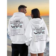 Nevermind 5 Things Yazılı Unisex Hoodie – Sevgili Kombini Oversize Kapüşonlu Sweatshirt 2'li Set