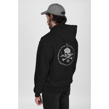 Nevermind Kuru Kafa Baskılı Hoodie, Erkek Kapüşonlu Sweatshirt, Tam Pamuk Kışlık