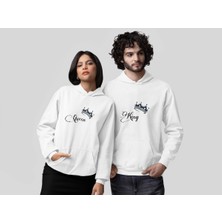 Nevermind Sevgili Kombini King Queen Sweatshirt – Çift Kapüşonlu Hoodie