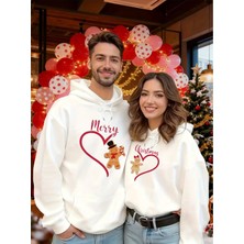 Nevermind Sevgili Kombini Hoodie – Merry Christmas Baskılı Çift Kapüşonlu Sweatshirt Unisex