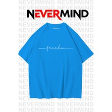 Nevermind Erkek Oversize “freedom” Baskılı Erkek Tişört – Yazlık Rahat Pamuklu Tshirt