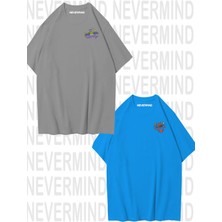 Nevermind Unisex To Infinity & Beyond Ön Baskılı Sevgili Çift Kombini Tasarım Oversize Tshirt 2'li
