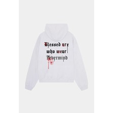 Nevermind Unisex Oversize Hoodie - Blessed Are Who Wear Tasarım Sweatshirt