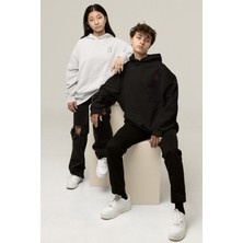 Nevermind Ateş ve Su Baskılı Sevgili Hoodie – Kadın Erkek Oversize Çift Sweatshirt