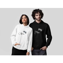 Nevermind Sevgili Kombini King Queen Sweatshirt – Çift Kapüşonlu Hoodie