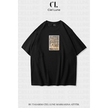 Nevermind Unisex Kadın Erkek Myra Adalia Baskılı Özel Tasarım Oversize T-Shirt