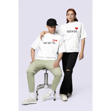 Nevermind Unisex Kadın Erkek The Key To Çift Sevgili T-Shirt 2'li Set Takım