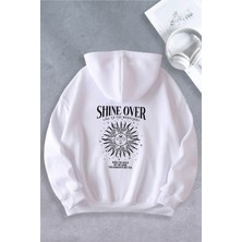 Nevermind Unisex Kadın Erkek Skymoon Baskılı Oversize Sweatshirt