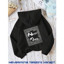 Nevermind Unisex Carpet Regional Baskılı Oversize Baskılı Kapşonlu Sweatshirt 3 Iplik